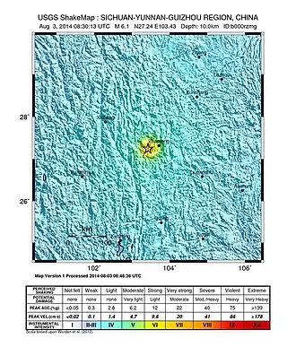 Image illustrative de l’article Séisme de 2014 au Yunnan