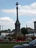 Hereford, croix de marché en temps de peste, base du XIVe siècle. Fût et croisillon du XIXe.