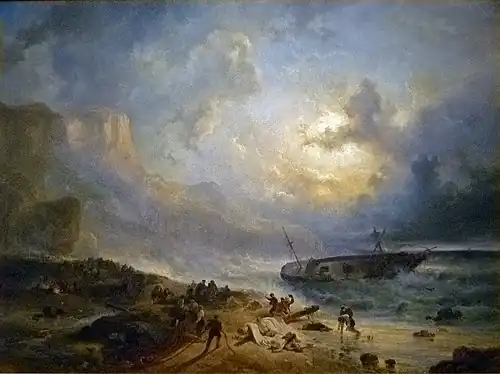 Naufrage au large d'une côte rocheuse(vers 1837)Rijksmuseum Amsterdam