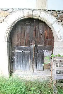 Détail du porche d'entrée au rez-de-chaussée.