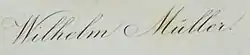 signature de Wilhelm Müller