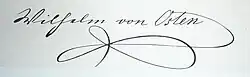 signature de Wilhelm von Osten