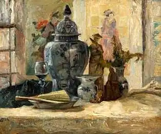 Nature morte dans un intérieur japonisantCollection privée