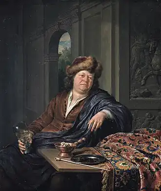 Homme buvant dans un intérieur (1706),Musée De Lakenhal, Leyde.