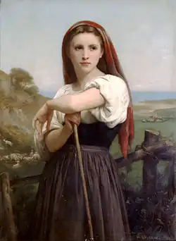Jeune bergère, XIXe&nbsp;siècle, William Bouguereau.