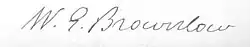 signature de William Gannaway Brownlow