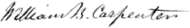 signature de William Benjamin Carpenter