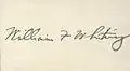 Signature de William F. Whiting