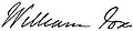 Signature de William Fox