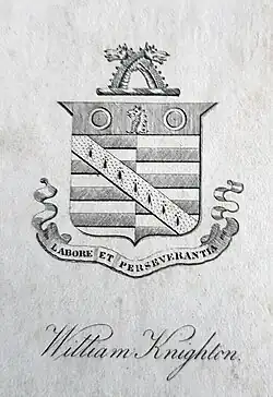 Ex-libris héraldique gravé et imprimé sur papier.