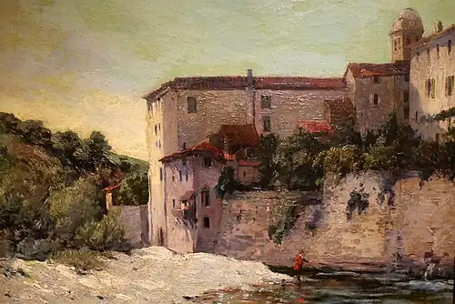 Pêcheur au pied du château