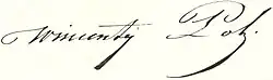 signature de Wincenty Pol
