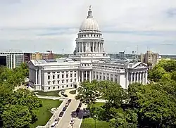 Le capitole de l'État du Wisconsin à Madison.