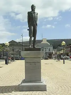 Statue de Wolfe Tone à Bantry. Wolfe Tone est un patriote irlandais qui a rejoit l'expédition française de l'Armada à Bantry en 1796.