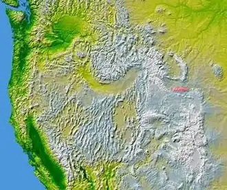 Carte de localisation des monts Granite.