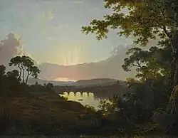 Joseph Wright of Derby, Vue de Florence depuis l’Arno.