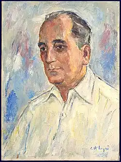 L'Ecrivain Demostene Botez (avant 1967), huile sur toile, 75,5&nbsp;×&nbsp;55,5&nbsp;cm, Musée régional de Bacău.