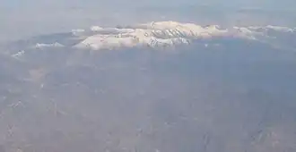 Photographie aérienne du mont Wutai