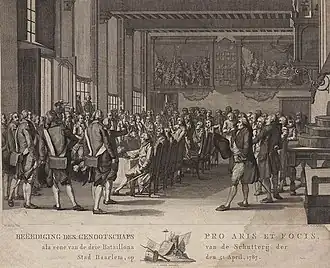 Wybrand Hendriks, Le Jurement Pro Aris et Focis dans la milice, 1787.