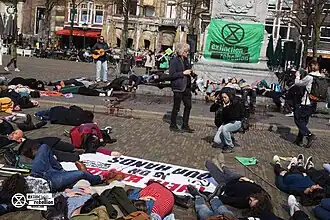 Die-in à La Haye (Pays-Bas).