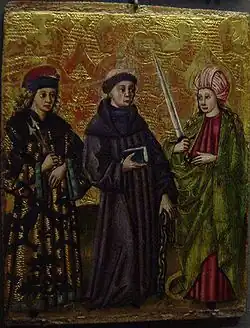 Saint Sébastien, sainte Catherine et saint Léonard (XVe siècle)