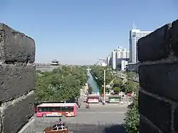 La muraille est de la ville et les quartiers modernes.