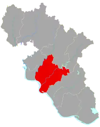 Localisation de Xīshuǐ Xiàn