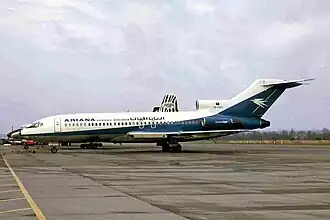 Un Boeing 727-100 d'Ariana Afghan Airlines, similaire à celui impliqué dans l'accident.