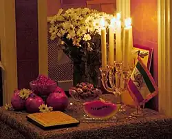 Table de Yalda avec la traditionnelle pastèque