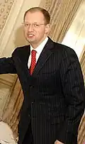 Arseni Iatseniouk, ex-président du Parlement, ministre des Affaires étrangères dans le gouvernement d'Ianoukovytch en 2006