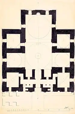 Plan de la Mosquée verte.