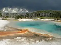 Bassin thermal près de Grand Prismatic Spring.