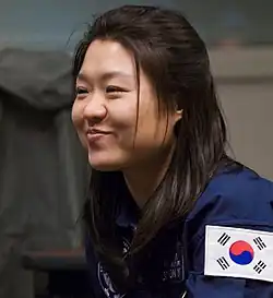 Yi So-yeon, la première sud-coréenne à voyager dans l'espace, en 2008.