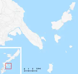 Carte de la péninsule de Katsuren.