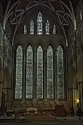 Lancettes du transept nord de la cathédrale d'York qu'on appelle les « cinq sœurs ».