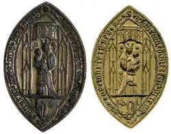 Matrice et empreinte du sceau d'Ysabeau Boutefeu, prieure de Marseigne.