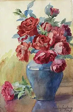 Roses, aquarelle sur papier, 1924.Fonds d'art contemporain - Paris Collections.