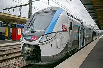 Une rame Z 57000 en gare de Corbeil-Essonnes, en septembre 2019.