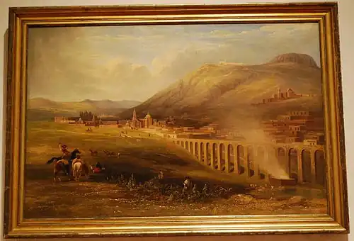 Daniel Thomas Egerton (en) (britannique), The aqueduct of Zacatecas, Mexico (1838, Franz Mayer Museum (en)).