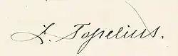 signature de Zacharias Topelius