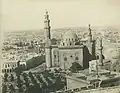 Vue du Caire et de la mosquée du sultan Hassan.
