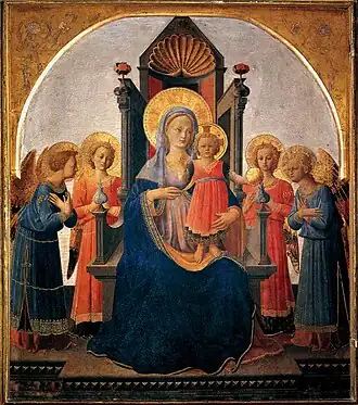 Vierge et l' Enfant avec des anges, Musée national San Marco (Italie).