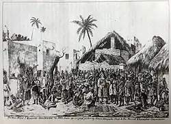 Marché aux esclaves de Zanzibar, 1860.