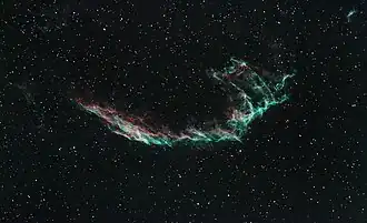 NGC 6992 photographiée par un astronome amateur.