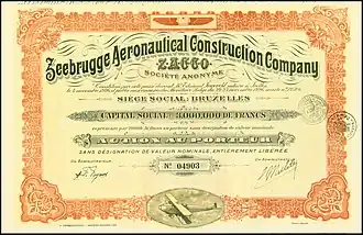 illustration de Ateliers de construction aéronautique de Zeebruges