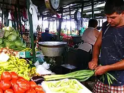 Photographie d'un étal du Zelen Pazar