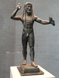Statue de Zeus représenté avec des éclairs dans les mains. Glyptothèque de Munich.