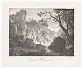 La cascade de Val-orsina, lithographie de 1819-1820.