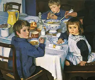 1914, "'Au déjeuner", Moscou, Galerie Tretiakov