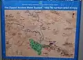 Carte montrant le système d'approvisionnement en eau de Tsippori.